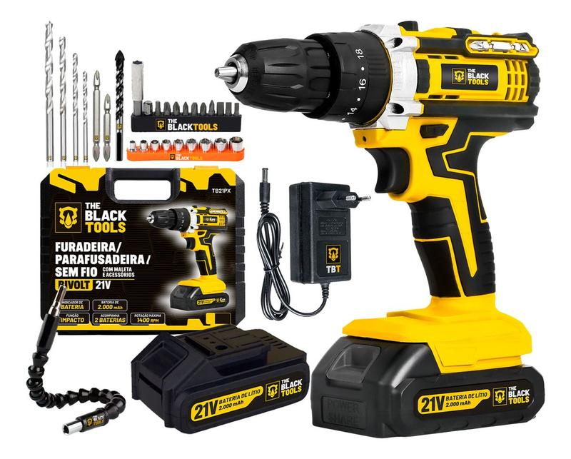 Parafusadeira Furadeira De Impacto Profissional 21v Modelo TB-21PX